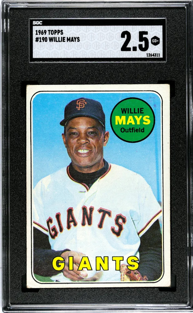 1969 Topps Willie Mays #190 SGC 2.5