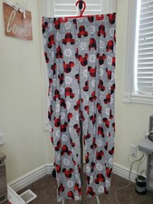 Disney Mickey Mouse Fleece Lounge Pajama Pants XXL Womens Plaid Christmas