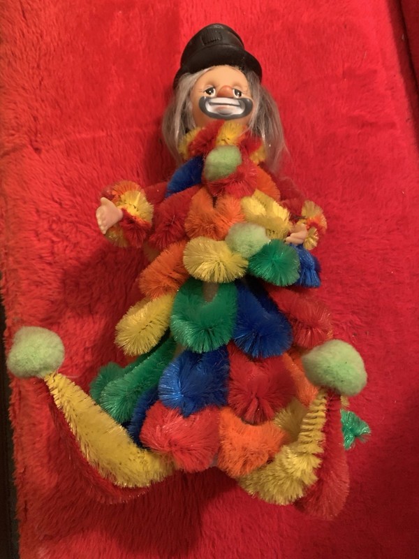 Vibrant Vintage Handmade Pipe Cleaner Circus Clown