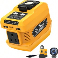 220W Power Inverter for DeWalt 20V Battery DC to AC 110V Portable Power Station