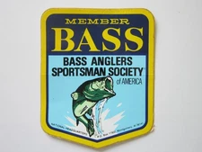 Vintage BASS ANGLERS SPORTSMAN SOCIETY Member B.A.S.S. Sticker DECAL Unused