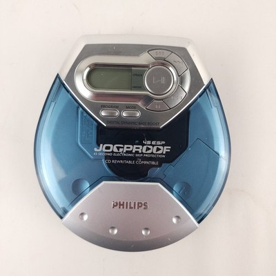 Philips Jogproof AX5111/17 Portable CD Player 45 ESP Y2K TESTED WORKING