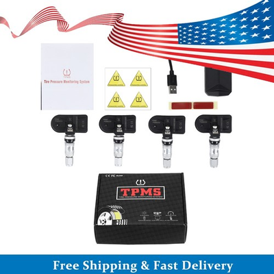 #ad Android USB TPMS Car Tire Pressure Monitoring System Build in Battery Wireless $38.47