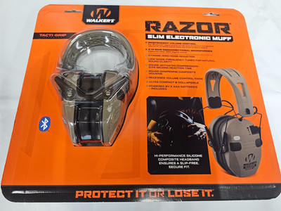 Walker's Razor Slim Electronic Muff Tactic Grip