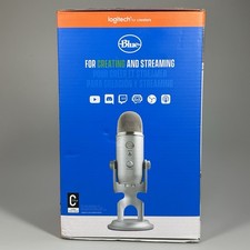 Blue Yeti USB Condenser Microphone Silver PC Mac Streaming Podcast Recording Mic
