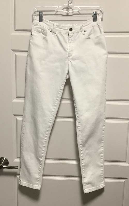 Anne Klein Skinny Ankle White Stretch Denim Jeans Womens Size 8