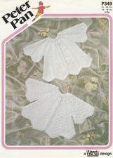 Baby Matinee Coats 41 - 46cm 3 Ply Knitting & Crochet Pattern Peter Pan P349
