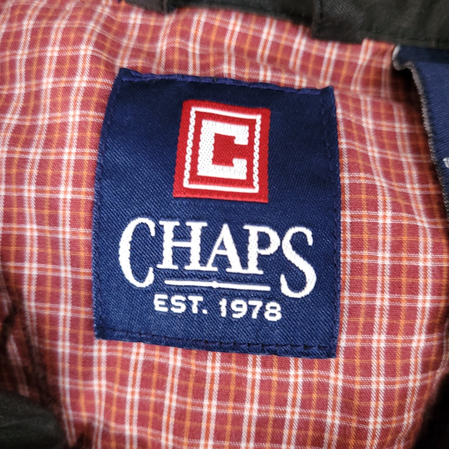 Chaps Jacket Men's Black Medium Polyester Cotton … - image 5