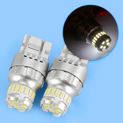 2Pcs Led W21W T20 7440 Feux de recul Feux arrière Ampoule DRL Brake Light Bulb - Photo 1/4