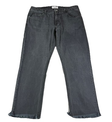Current Elliott Woman Jean 30x26 8-10 Cropped Straight Raw Hem Jeans Pant Capri