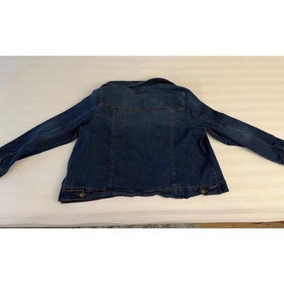 Jones New York Women's Denim Jean Jacket Trucker Medium Wash Plus Size 2X