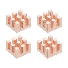 4 Pcs Copper Heatsink 8x8x5mm, Heat Sink Cooler Radiator for Raspberry Pi