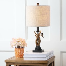 Gaston 20.5" Resin Mini LED Table Lamp, Brown