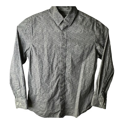 Nick Graham Everywhere Black& White Paisley Stretch Modern Fit Size Large