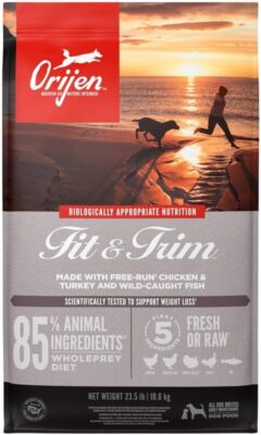 ORIJEN Fit & Trim Dry Dog Food, Grain Free Dry Dog Food, 23.5lb