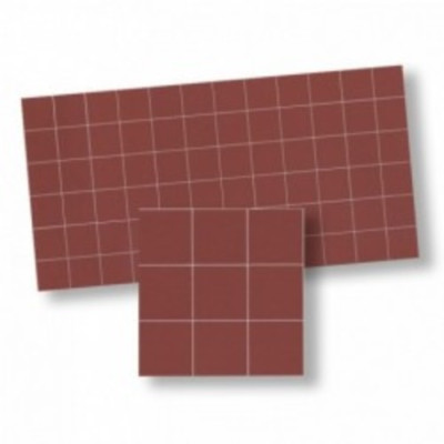 Dollhouse Miniature Brick Red Mosiac Floor Tile 9 1/2'' x 4 3/4'' WM34153