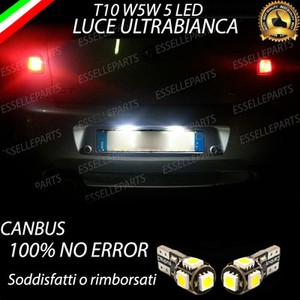 Dettagli Su Coppia Luci Targa 5 Led Alfa Romeo Gt T10 W5w Canbus Nuovo Modello No Error