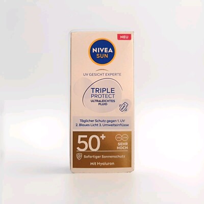 Nivea Sun - Triple Protect ultraleichtes Fluid - 40ml LSF 50+ - Sonnenschutz
