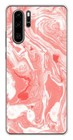 Coque en silicone imprimée compatible Huawei P30 Pro Marbre Rose