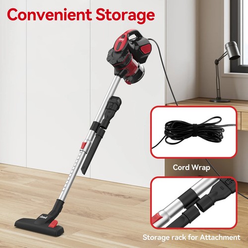 Corded Vacuum Cleaner 18000Pa 600W Strong Suction 22ft Corded Handheld For Home - Picture 12 of 13
