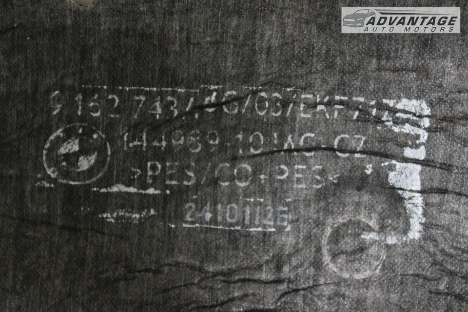 BMW 535I XDRIVE F10 2011-2016 piso inferior trasero cubierta de aislamiento acústico alfombrilla OEM Foto 4 de 4