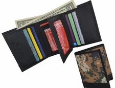 RFID Camo Blocking Men's Leather Camo Classic Trifold ID Card Holder Wallet NEW