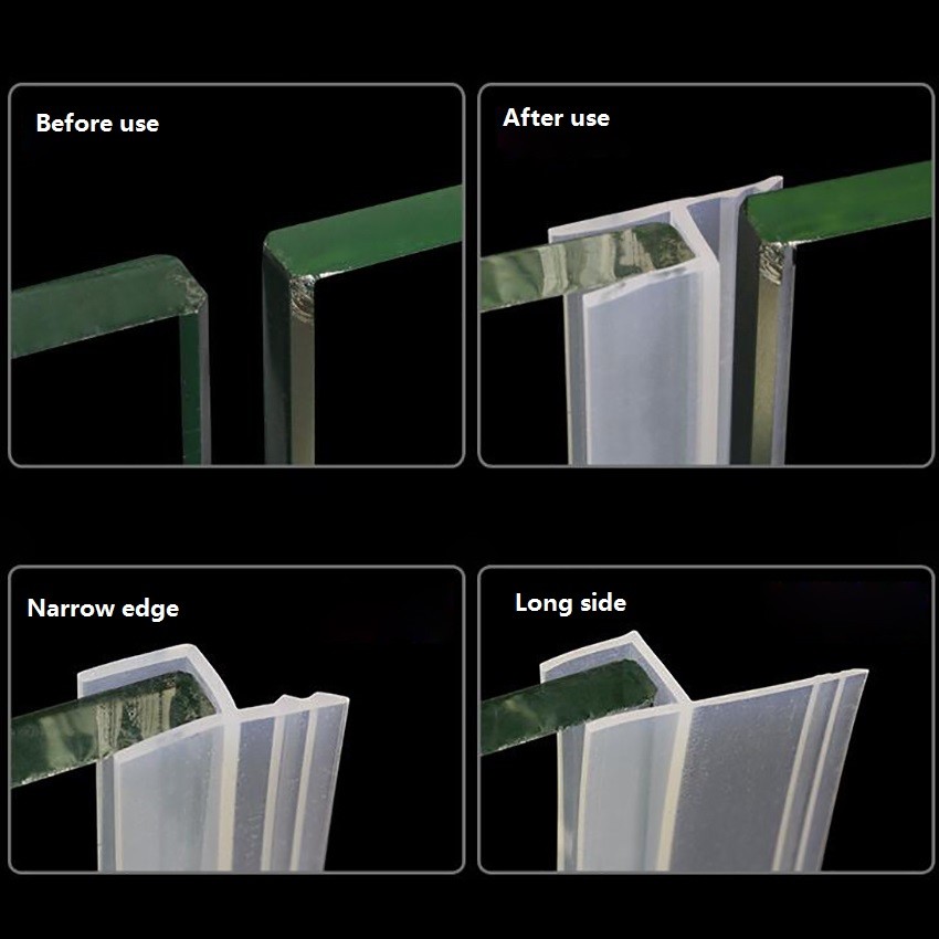 612mm Hshape Bath Shower Screen Door Window Seal Strip Gap Curved