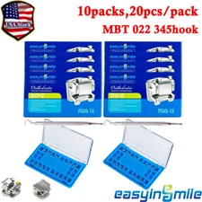 Dental Orthodontic Self-ligating Bracket ROTH MBT 022 345 Hook Ortho Metal Brace