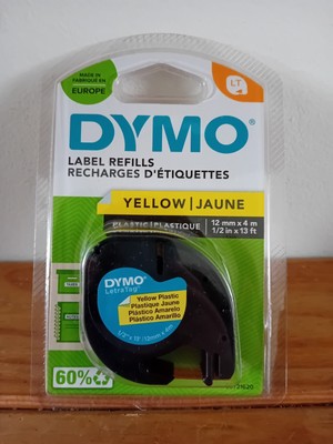 Dymo Etikettendrucker Kunststoffmine gelb 12 mm x 4 m - Neu