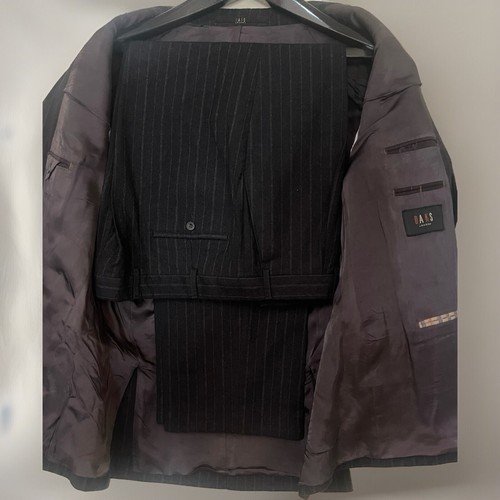 DAKS ~LONDON VINTAGE GREY PINSTRIPE WINTER BUSINESS/WORK SUIT UK 46's EU 56's - Picture 6 of 13