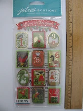Jolee's 12 DAYS OF CHRISTMAS 13 Pcs HTF NOS