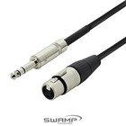 SWAMP Balanced XLR(f) - 1/4" TRS Mic / Line Level Cable - 3m