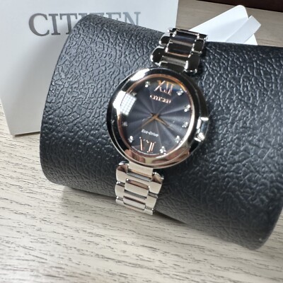 NEW✓DIAMOND✓Citizen Capella Diamond Black Dial Ladies Two-Tone