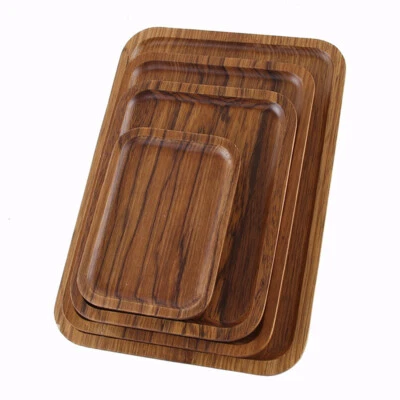 Zebra Holz Tee Tablett Rechteckig Wüste Portion Teller Küche Geschirr Platte - Bild 1 von 4