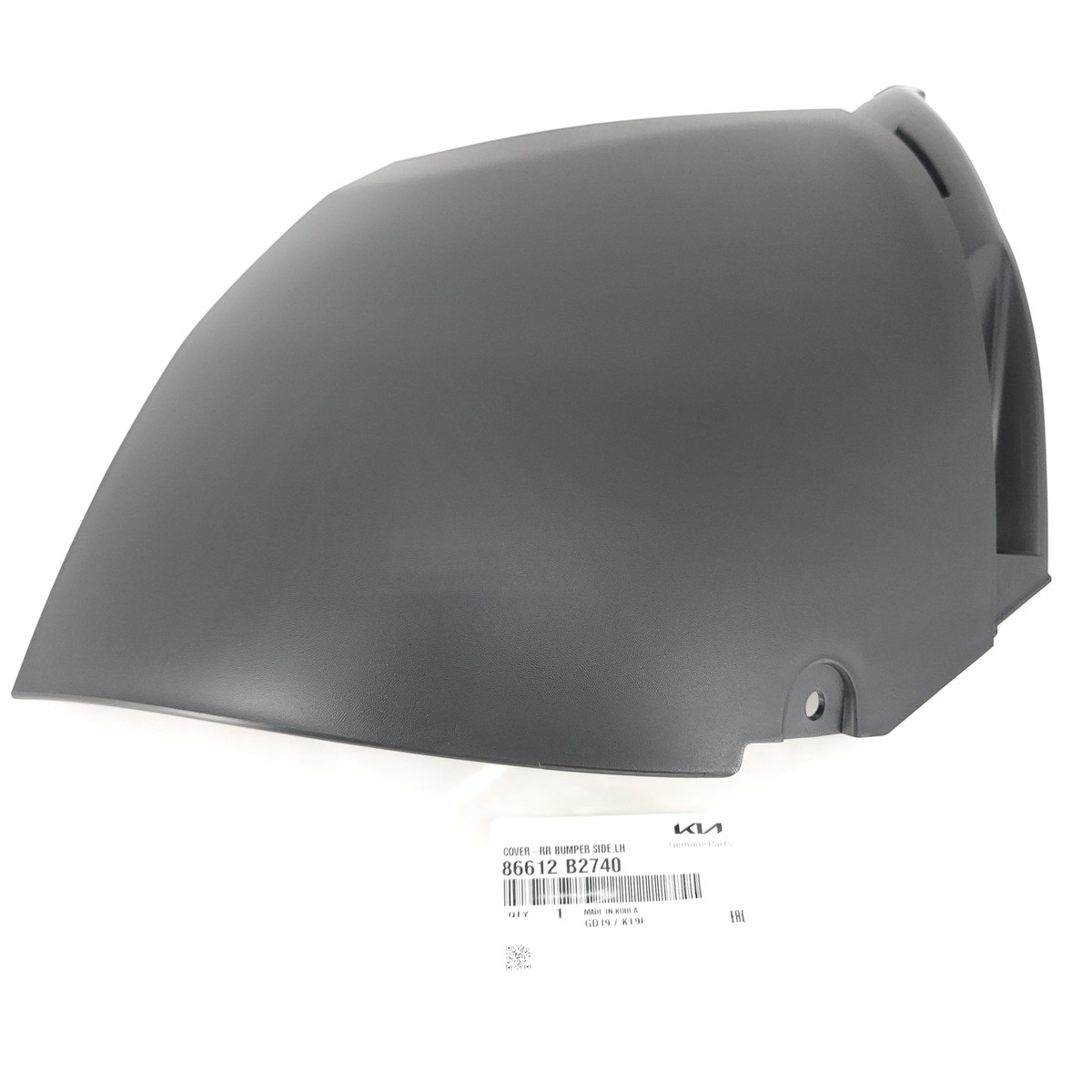 Genuine OEM Kia 86612 B2740 Driver LH Rear Bumper Side Panel 2017