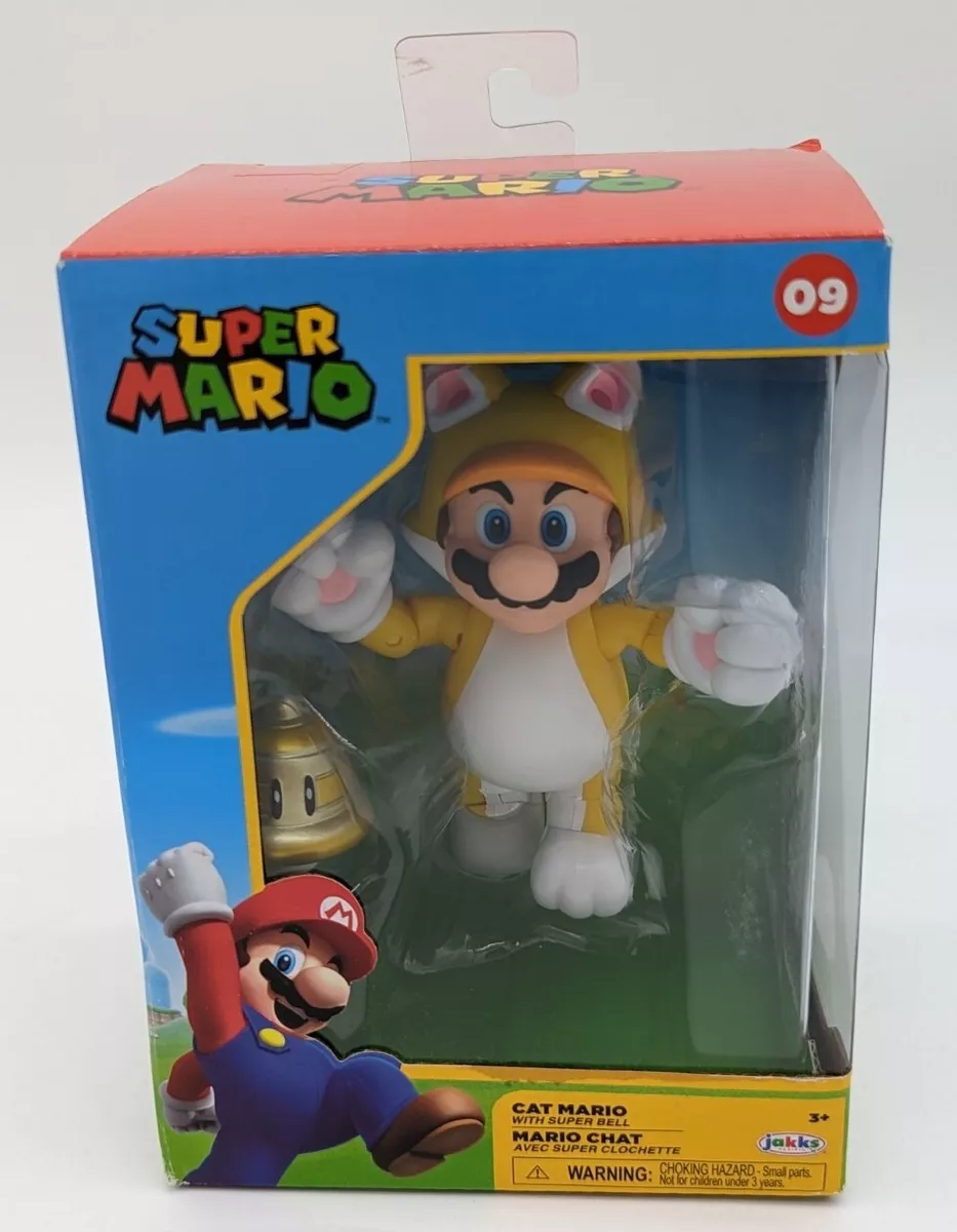 Jakks Pacific Mario 4 Inch World of Nintendo Series 2-2 Cat Mario Figure OG