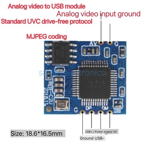 Módulo de cámara USB analógico de video AV a digital CVBS a chip USB para unidad UVC sin unidad - Imagen 1 de 2