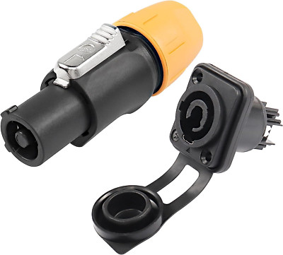 XMSJSIY Powercon Adapter Connector 3Pin 20A 250V Männliche Weibliche Panel Mount