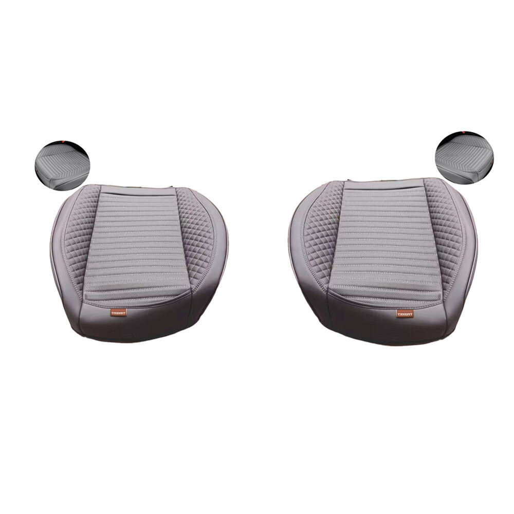 Full Surround Car Seat Covers Seat Cushion PU Leather Seat Protector Pad 2-Sits