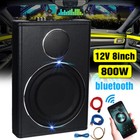 8'' 800W Car Subwoofer Under-Seat Amplifier Speaker Audio Sub Woofer Slim Box