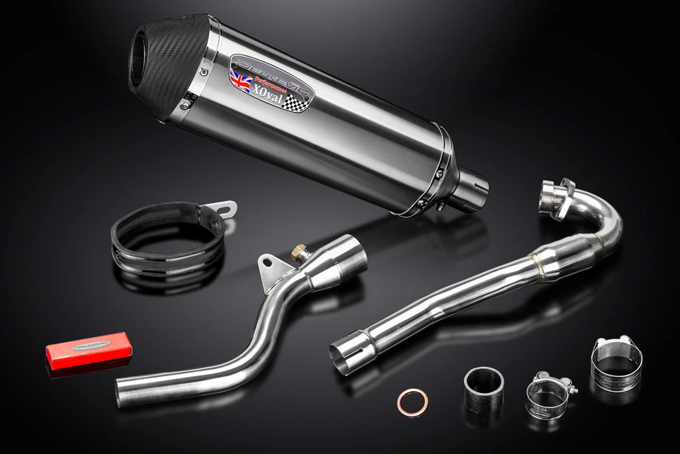 Silenciador de escape acero inoxidable X-Oval de 13,5" Kawasaki KLX250H 06-07 KLX250S 09-20 Foto 2 de 4