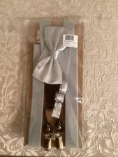 Boy  s Suspenders and Bow Tie Set - Age 6-16 - Light Blue
