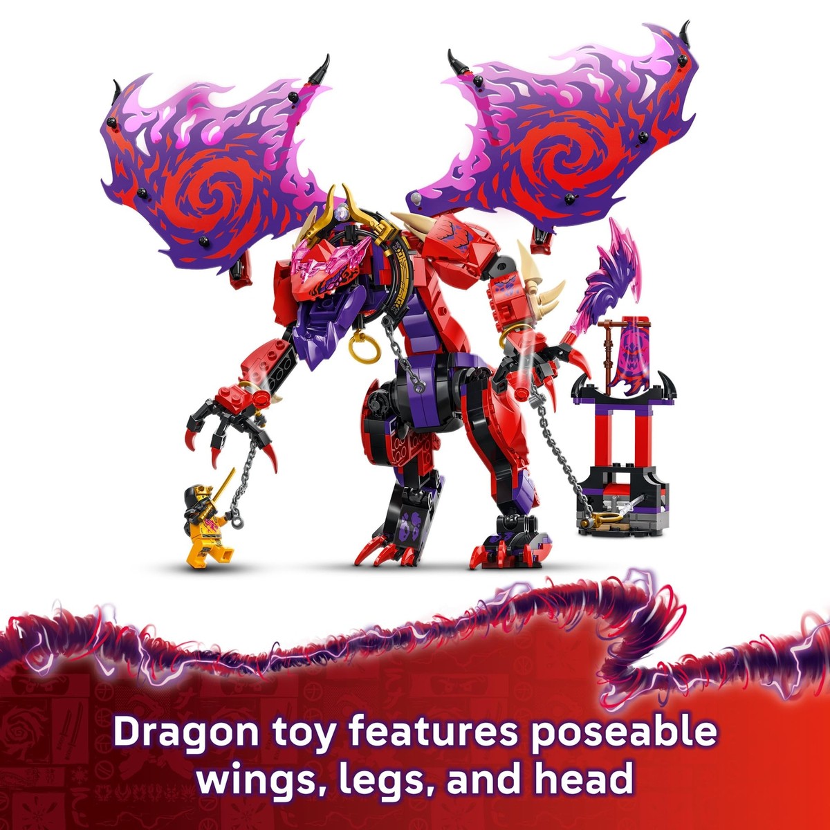 LEGO NINJAGO Thunderfang Dragon of Chaos Building Toy for Kids