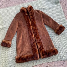Faux Fur Open Front Jacket Coat Women’s Size Large L