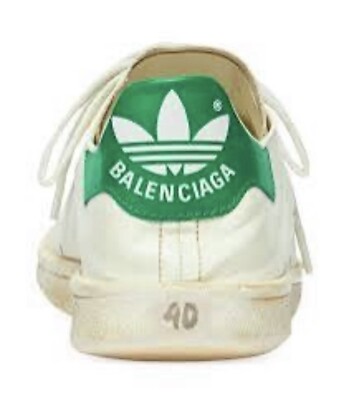 Balenciaga x Adidas Stan Smith Worn-Out Off White Green 40 EU / UK