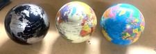 Rotating World Globe Map Executive Revolving Desk Decoration Blue Black Yellow