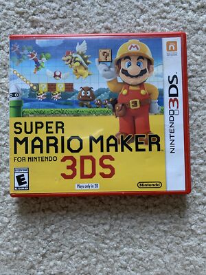 Super Mario Maker for 3DS Nintendo Tested Working Red Case
