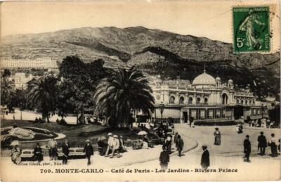 CPA Monte Carlo-Café de Paris-Les Jardins-Riviera Palace (234237)