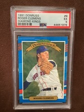 1991 Donruss - #9 Roger Clemens PSA 5-ERROR CARD! NO DOT AFTER INC