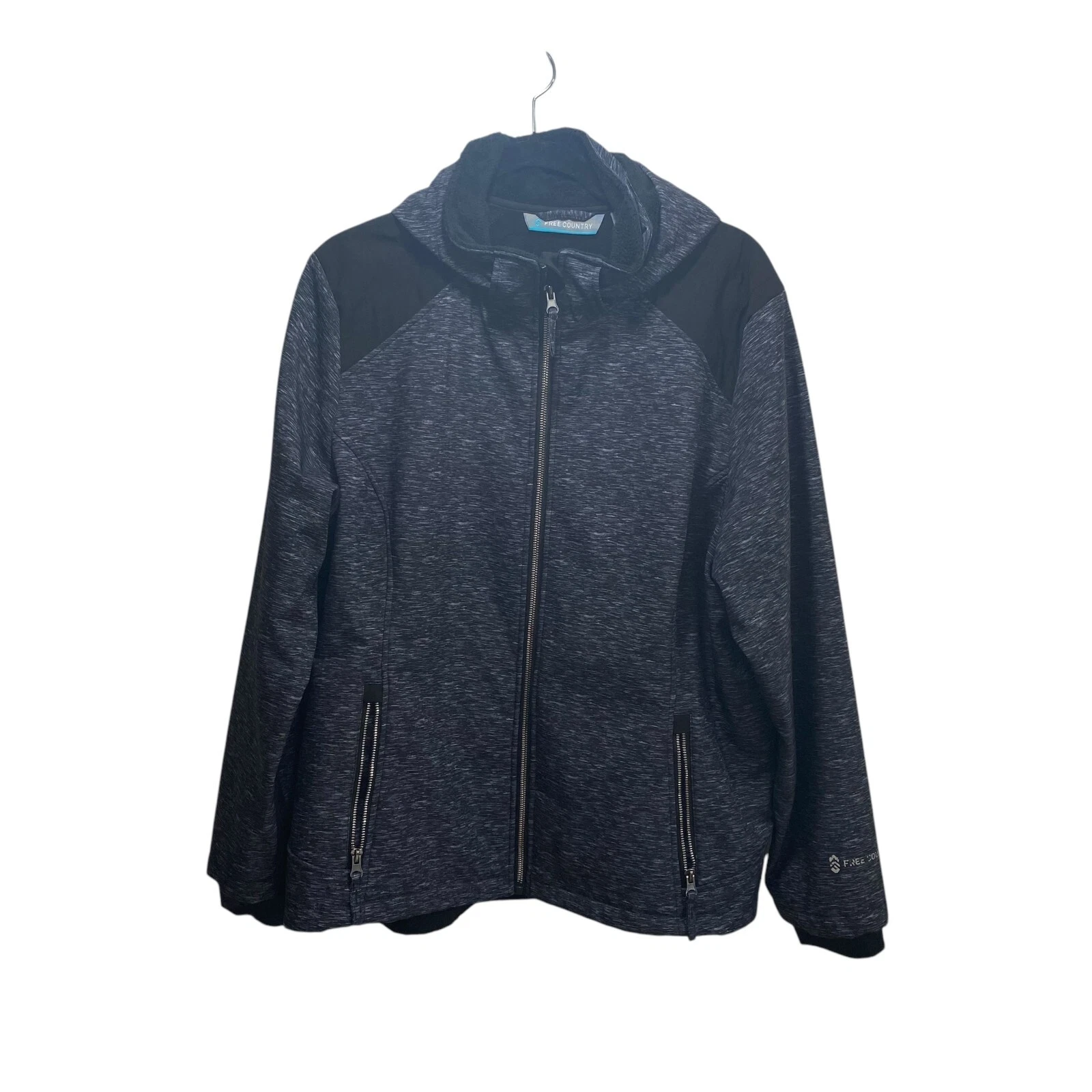 VETEMENTS GIACCA Free Country Soft Shell donna nero grigio taglia XXL outdoor sport attivo
